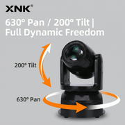XNK SPL-619 100w led beam moving head side detail view