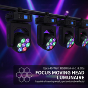 XNK SPL-620 7x40w led bee eye with black housing, metal housing, and for stage and event lighting