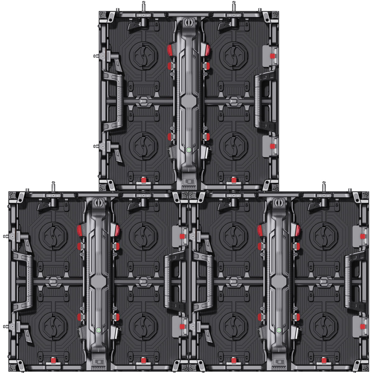 Outdoor P2.976 LED Display (500×500mm) – Hardwired Connection, Seamless Straight-Edge Design