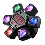 XNK SPL-501 Moving HeadSPL-501moving head stage light, blackmetal housing, with adjustment knobs和灯光control components的专业stage lighting fixture