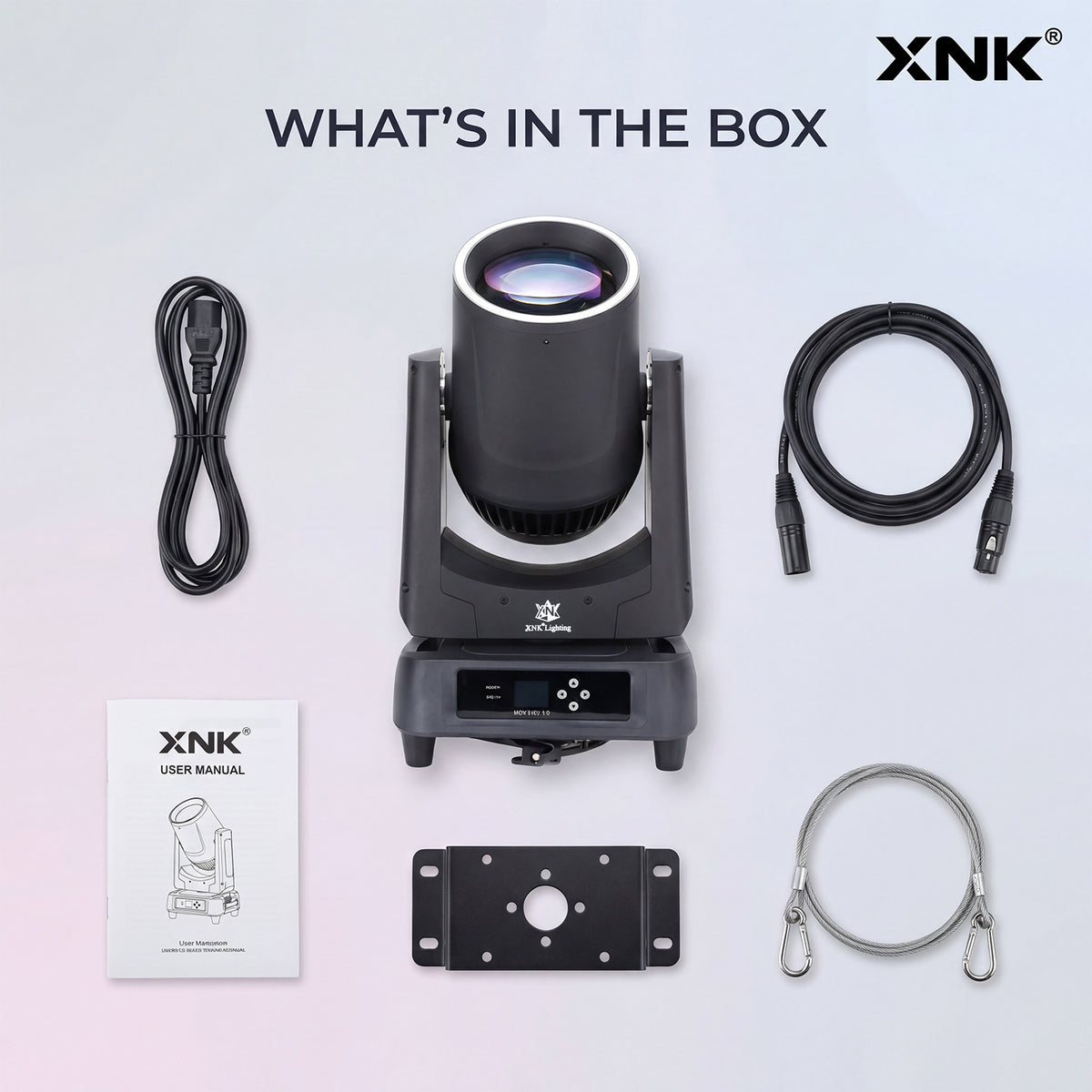 XNK SPL-602 380w mini IP65 Beam moving head front view