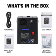 XNK SPL-667 Cold spark machine with metal housing and control panel detail