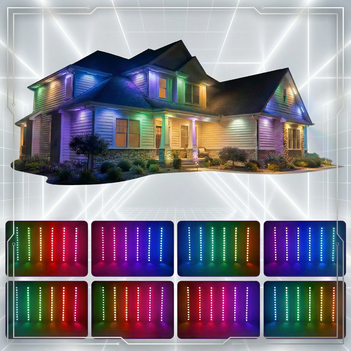 XNK SPL-623 RGBWA-UV LED Wall washe with white housing
