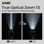 XNK SPL-641 wash moving head with white housing and control panel detail