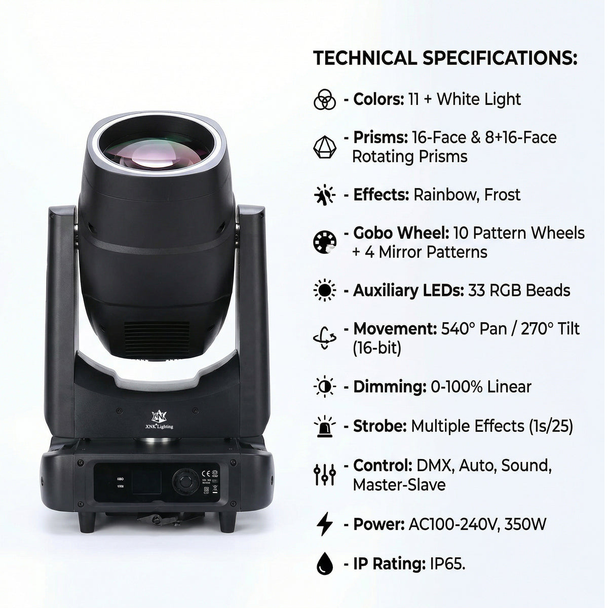 XNK SPL-604 380w king prism with multicolor lighting effect