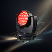 XNK SPL-519 zoom wash moving head with control panel detail and professional stage lighting fixture