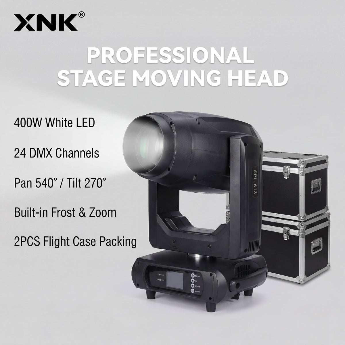 XNK SPL-613 400w bsw led moving head with control panel detail