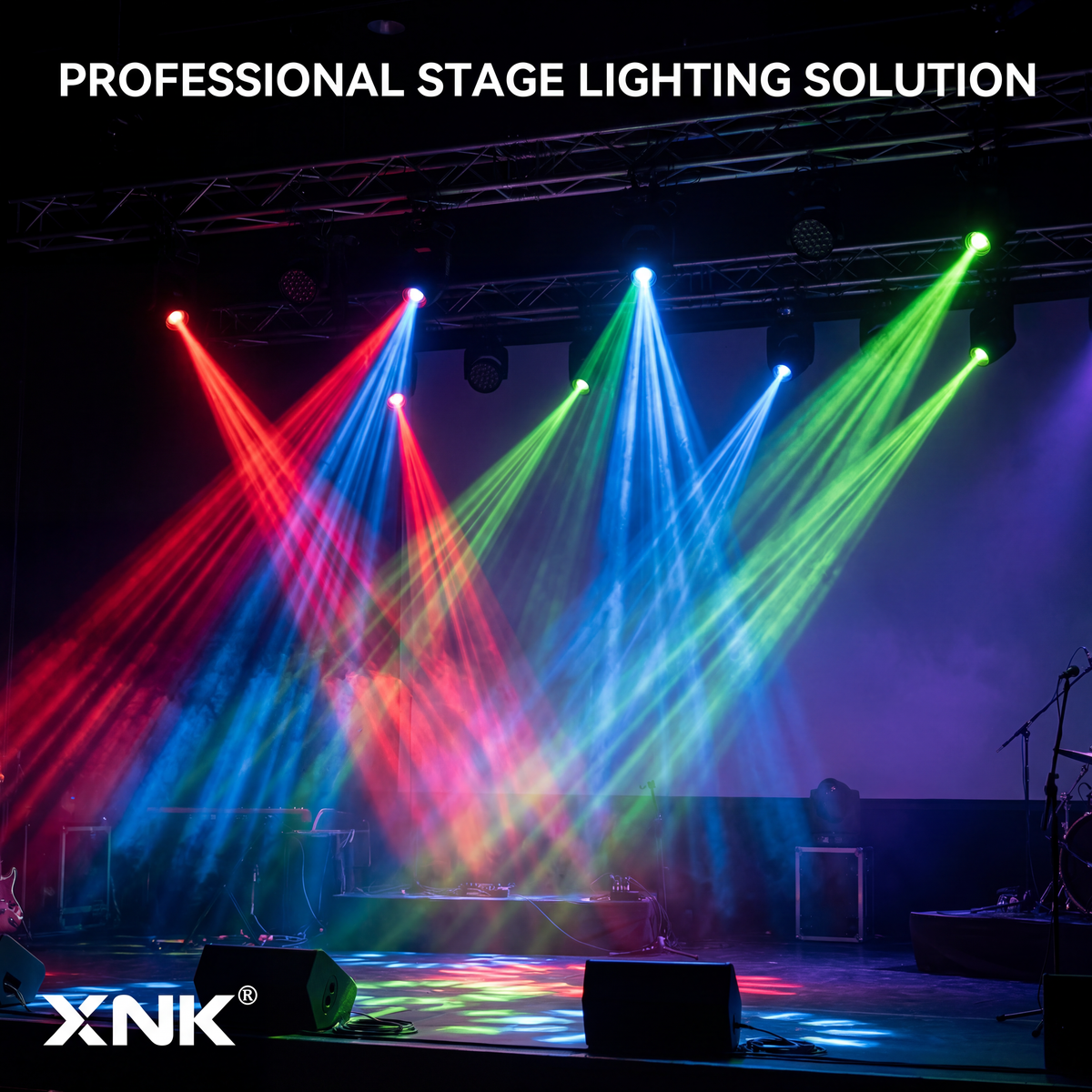 XNK SPL-602 380w mini IP65 Beam moving head side detail view