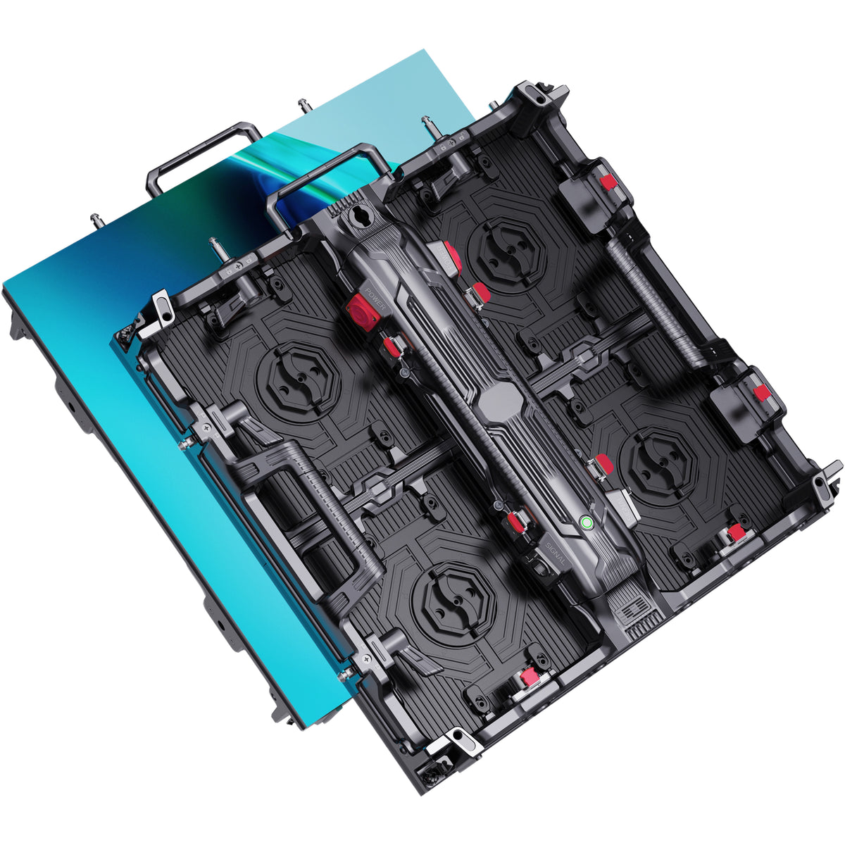 Outdoor P2.976 LED Display (500×500mm) – Hardwired Connection, Seamless Straight-Edge Design