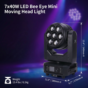 XNK SPL-620 7x40w led bee eye with black housing and metal housing