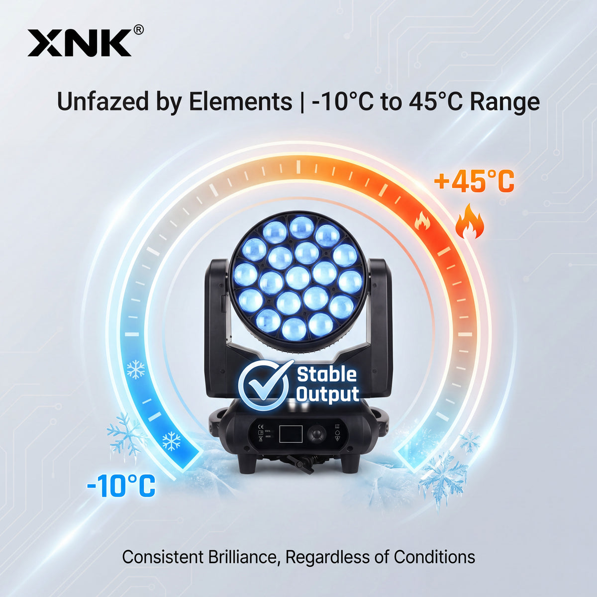 XNK SPL-615 19X40W RGBW BEE EYE side detail view