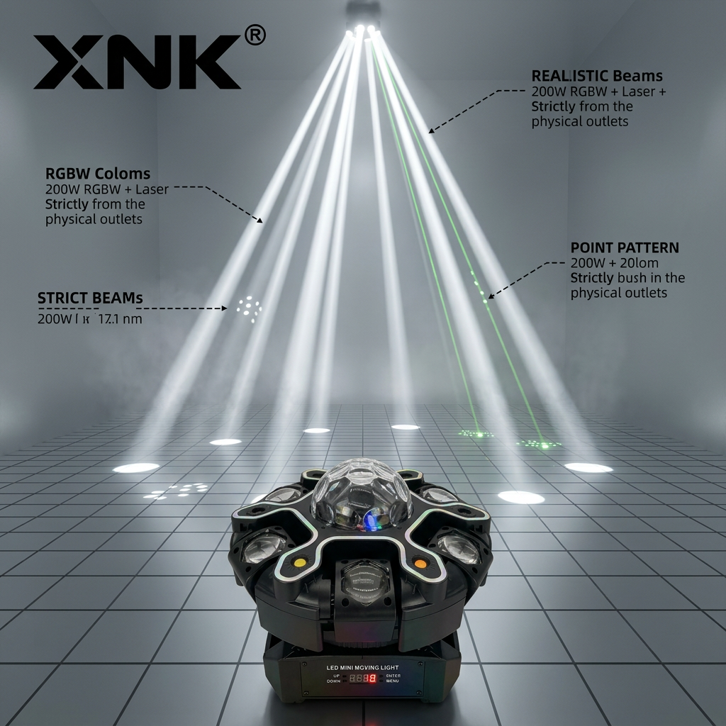 XNK SPL-684 TWELVE-ARM LED STRIP DJ LIGHT with multicolor lighting effect