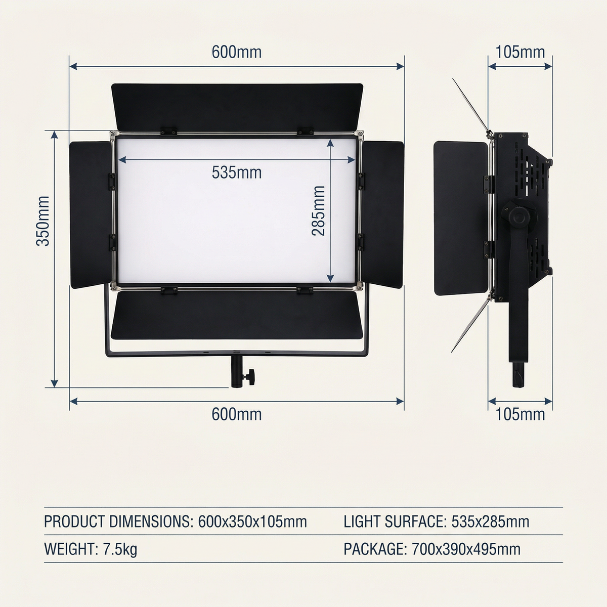 XNK SPL-655 led panel with multicolor lighting effect