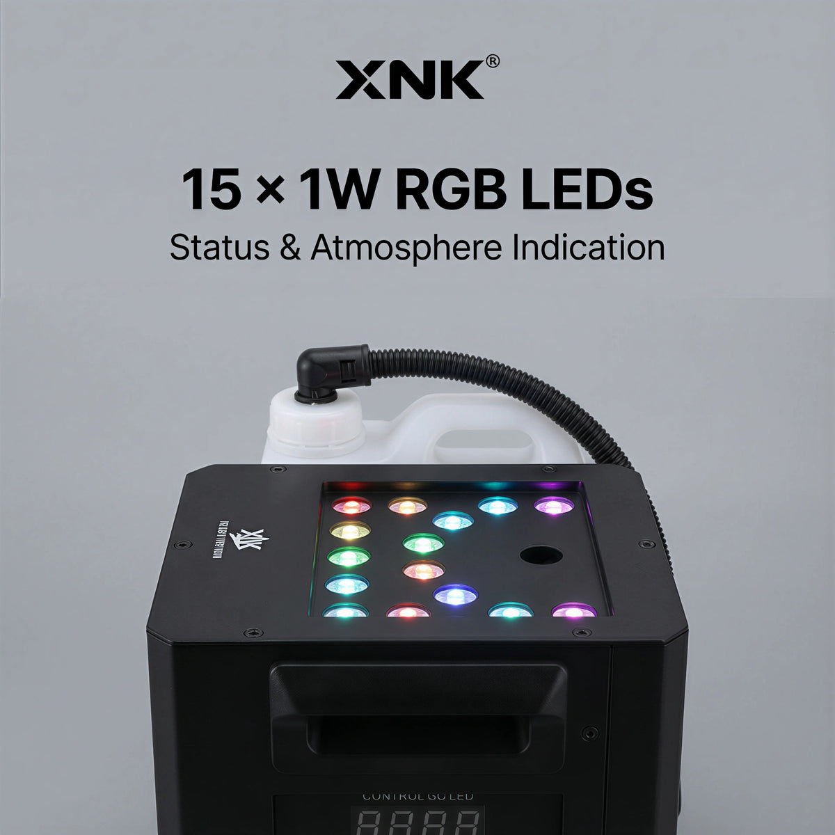 XNK SPL-670 1500W Gas column with black housing, metal housing, and professional stage lighting fixture
