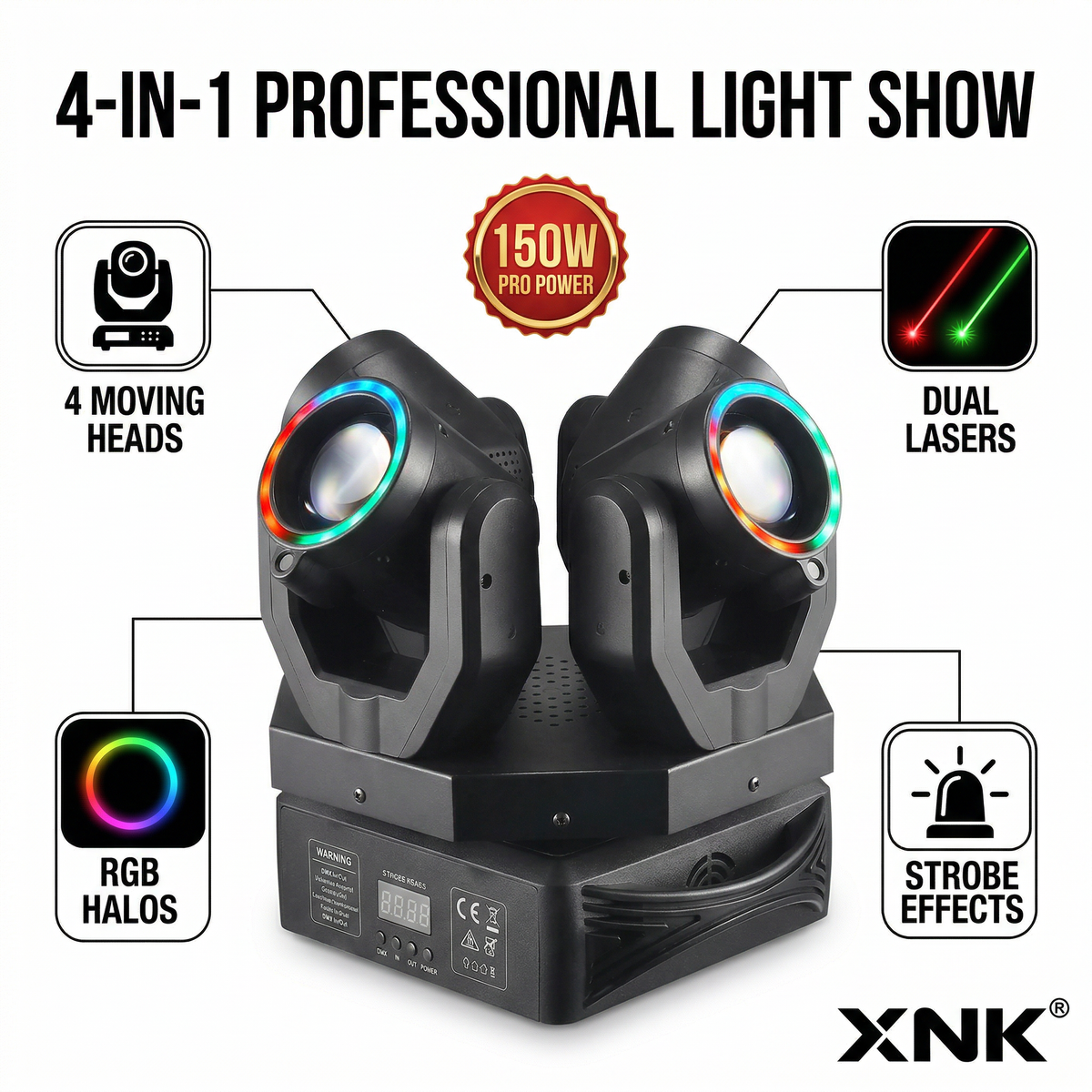 XNK with control panel detail and multicolor lighting effect