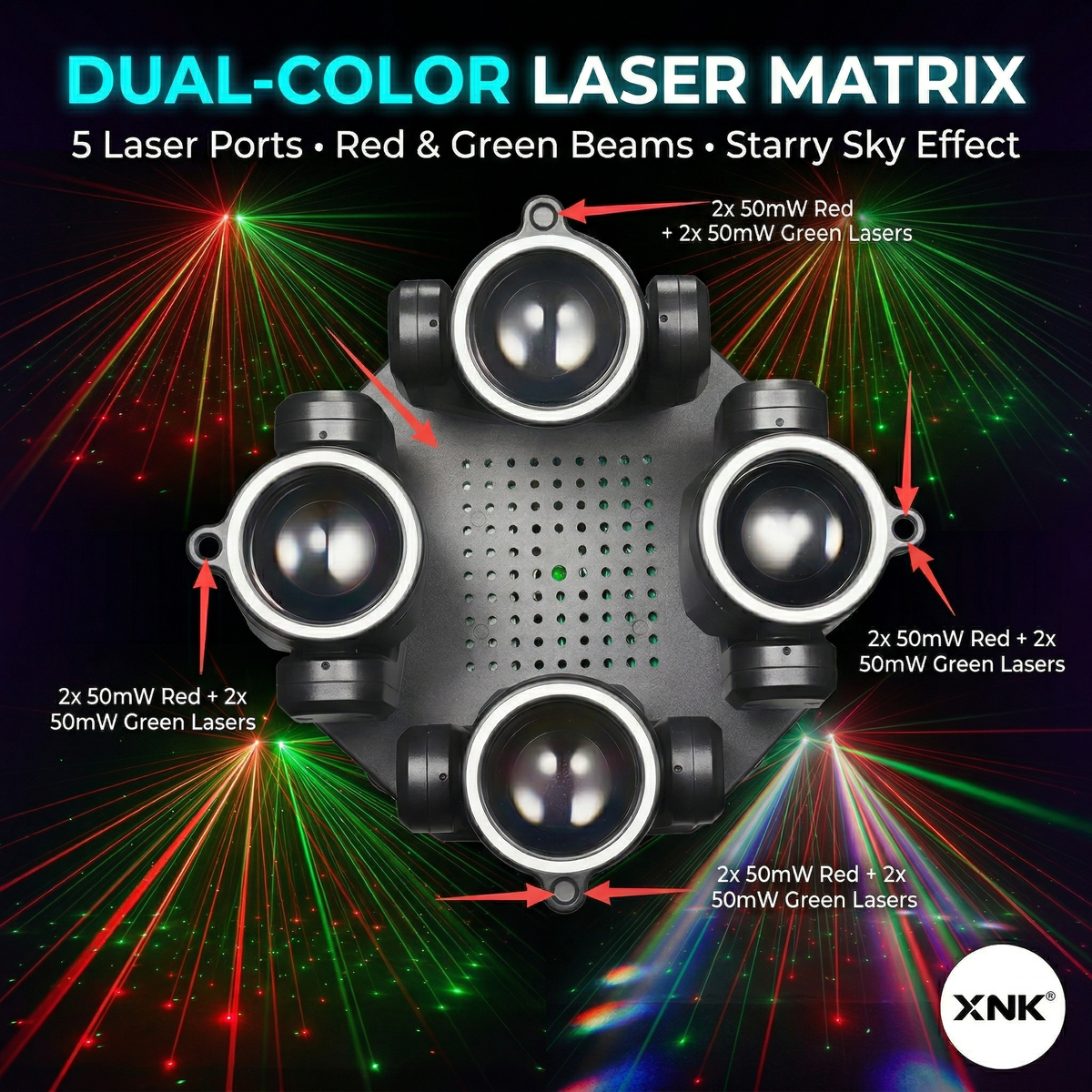 XNK with multicolor lighting effect