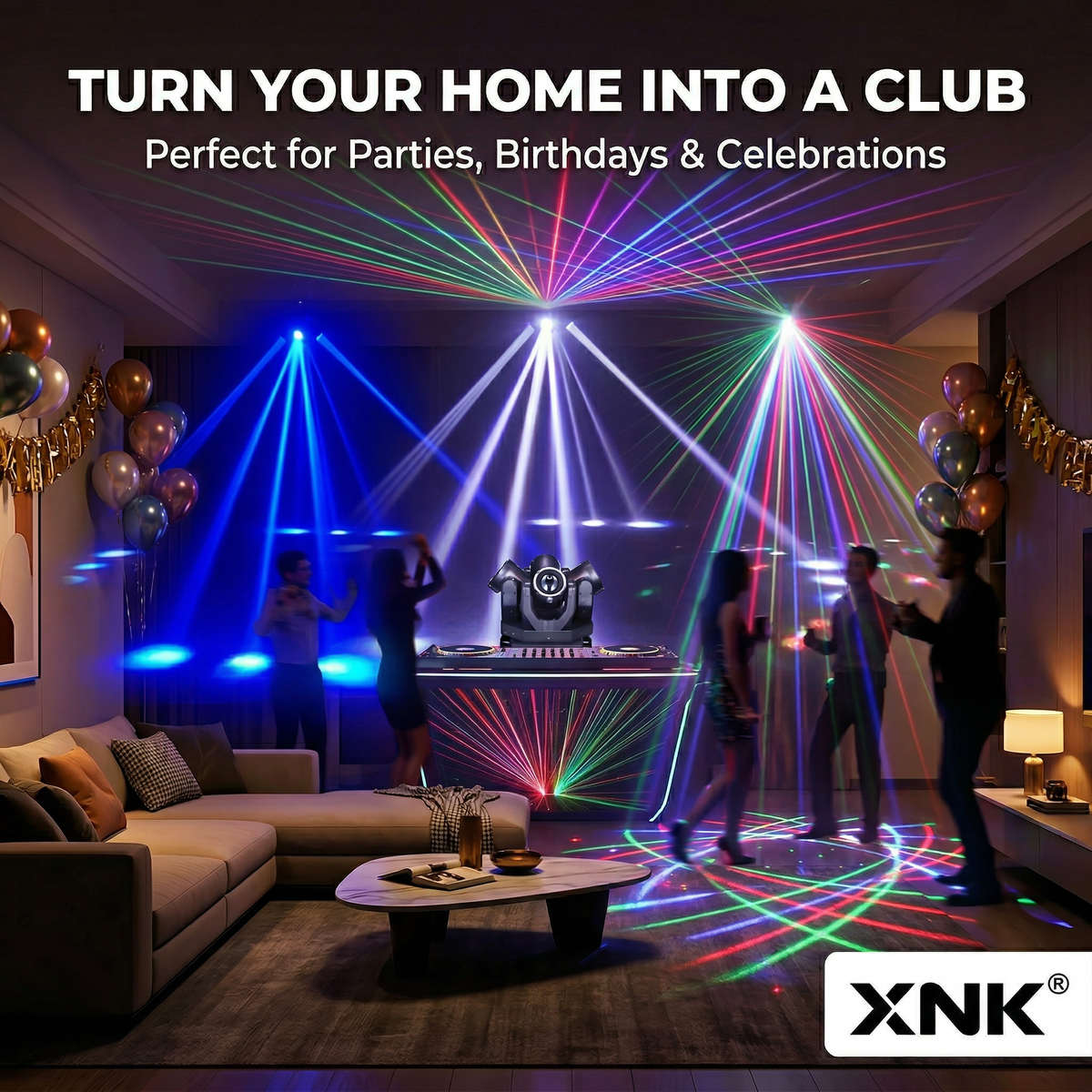 XNK with multicolor lighting effect