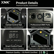 XNK SPL-501 Moving Head的SPL-501 head stage light, whitemetal housing, 带rotating beam和multicolor lighting effect
