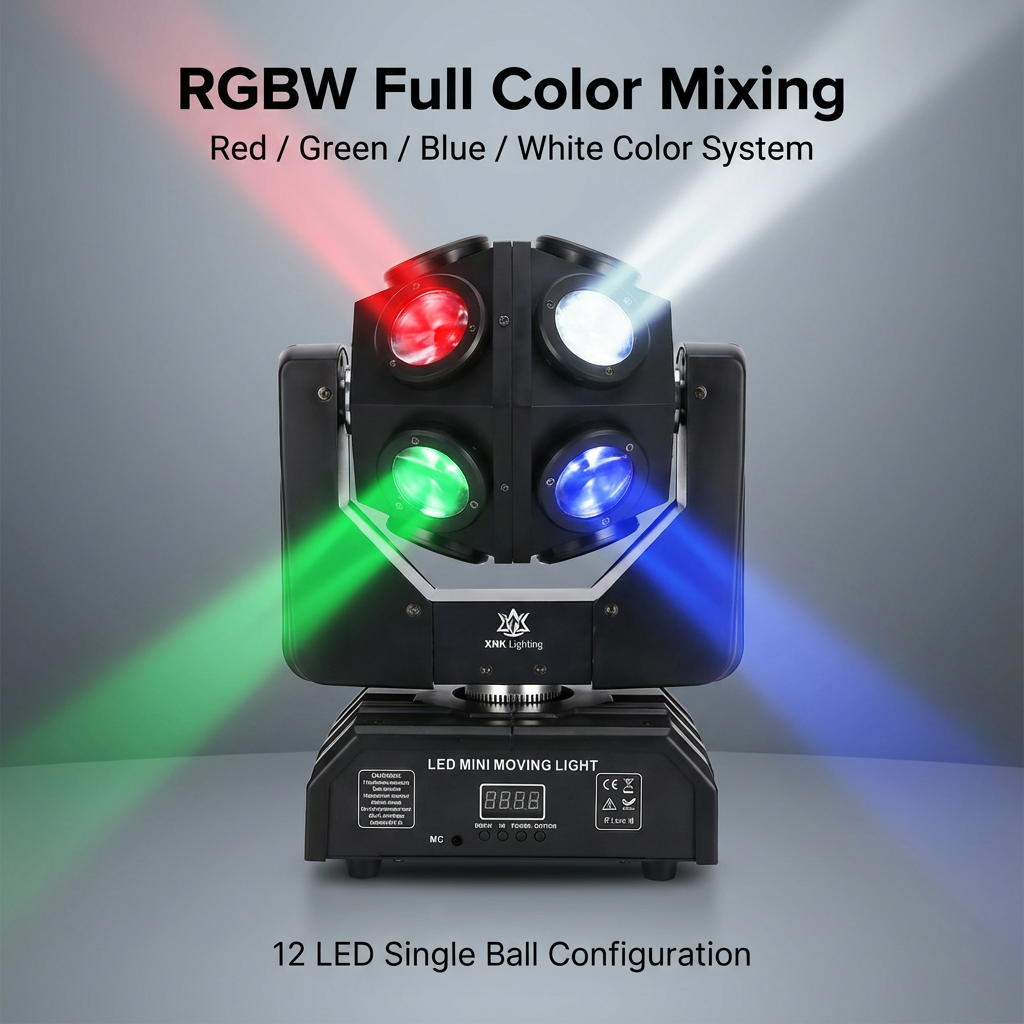 XNK SPL-699 Professional Stage Light with RGBW Rotating LEDs XNK SPL-699 Stage Light Mounting Bracket Close-up