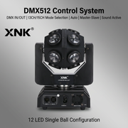 XNK SPL-699 Professional Stage Light with RGBW Rotating LEDs XNK SPL-699 12 LED Bulbs Illumination Demo