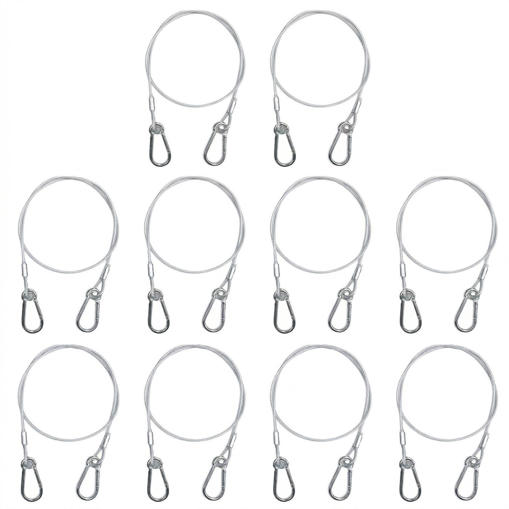 Stage Light Safety Cable 31.5 Inch, 110 Ib Load CapacitySecondary Safety Cable for DJ Lights, PAR Lights, Moving HeadLights, Truss Lighting Fixture Safety Wire Rope