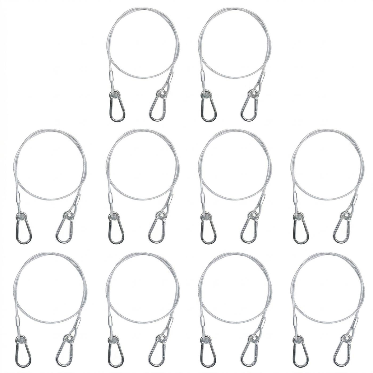 Stage Light Safety Cable 31.5 Inch, 110 Ib Load CapacitySecondary Safety Cable for DJ Lights, PAR Lights, Moving HeadLights, Truss Lighting Fixture Safety Wire Rope