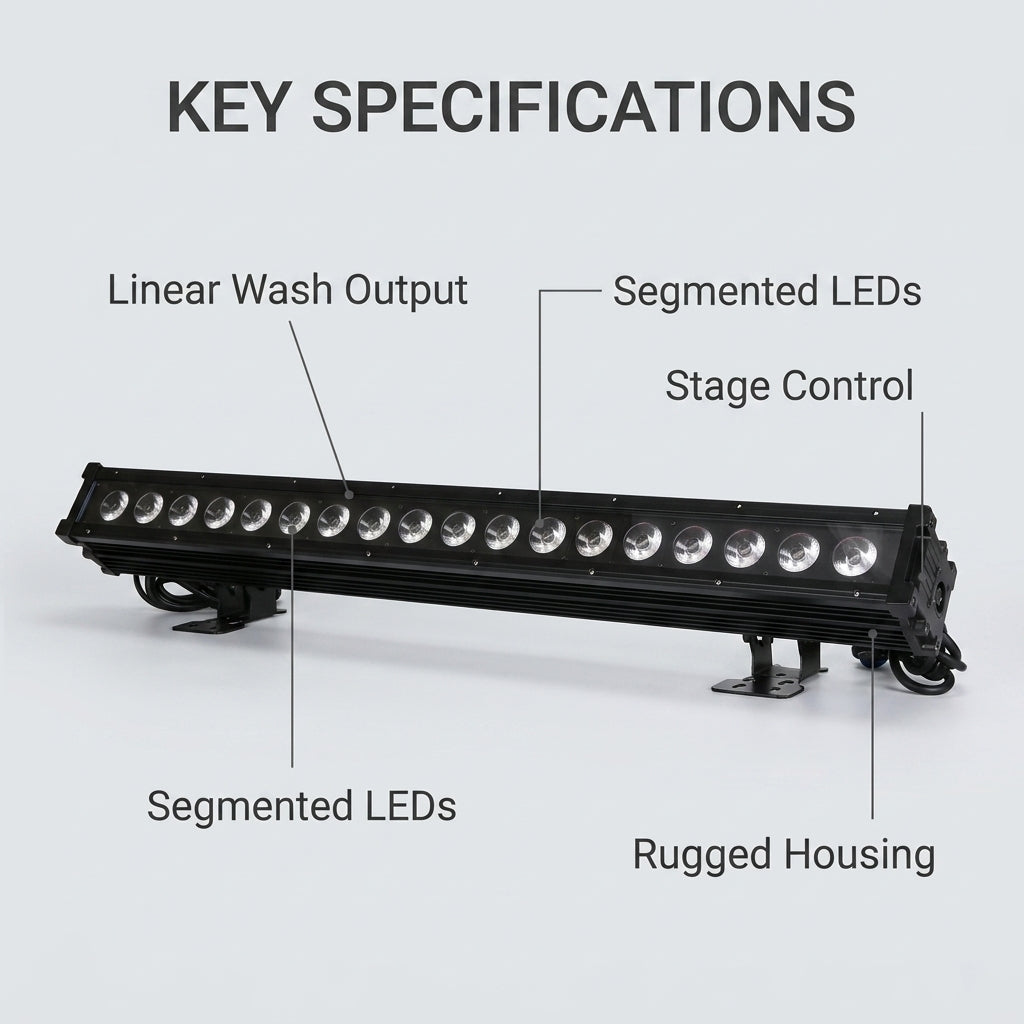 XNK SPL-621 18x10w RGBWA-UV LED Wall washer IP65