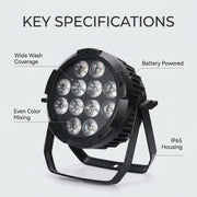 XNK SPL-651 Waterproof IP65 12pcs led par light with APP contro