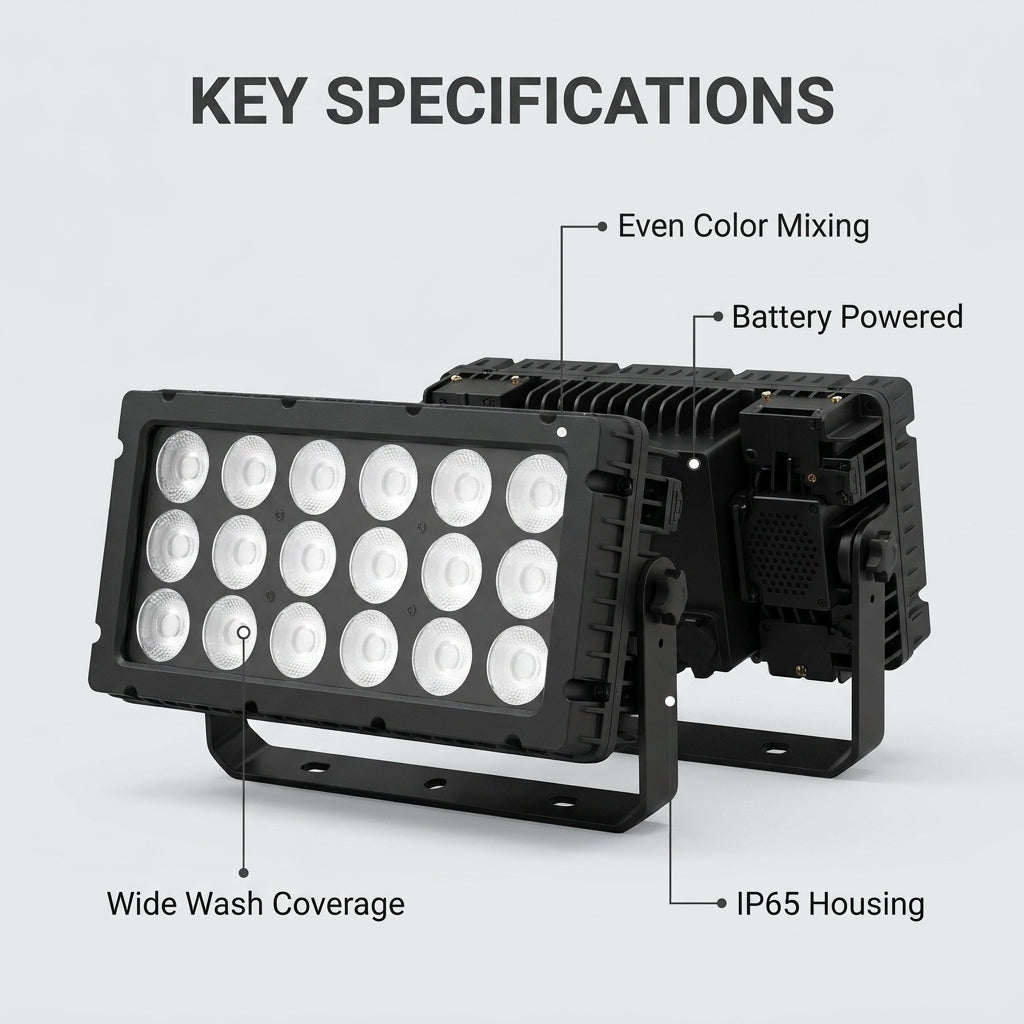 XNK SPL-633 18x10w RGBWA-UV 6in1 led wall wash IP65