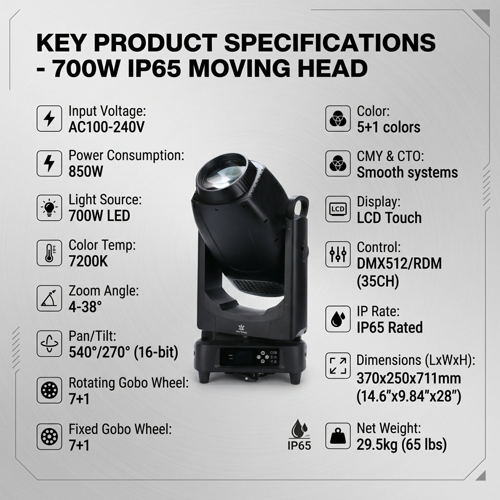 XNK SPL-601 waterproof 700w led profile moviing head