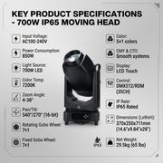 XNK SPL-601 waterproof 700w led profile moviing head