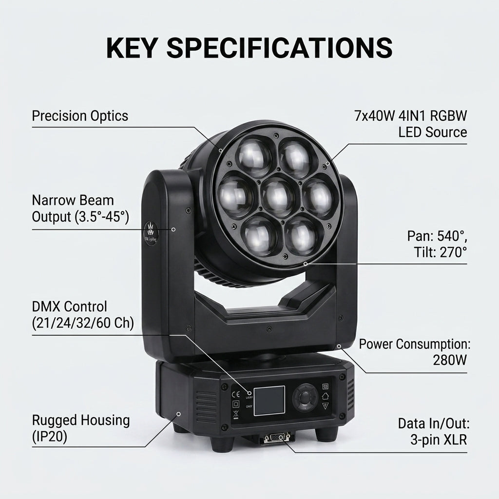XNK SPL-620 7x40w led bee eye